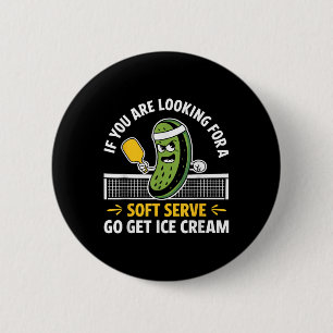 Funny Pickleball Player Paddleball Lover Men Women Button