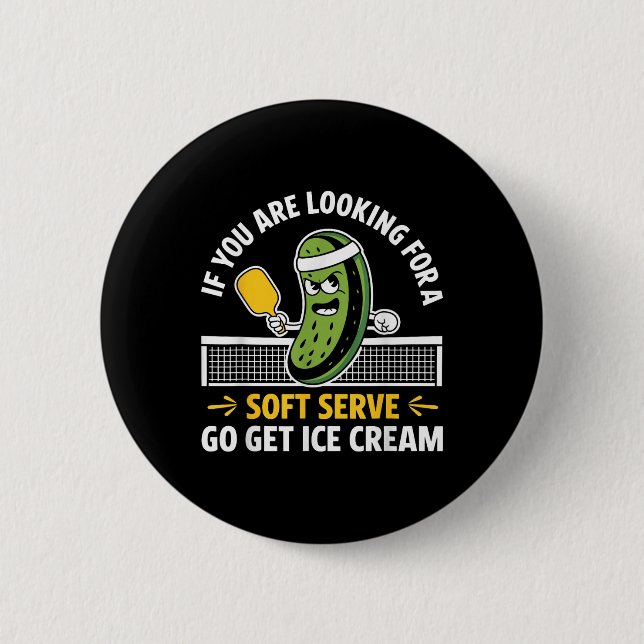 Funny Pickleball Player Paddleball Lover Men Women Button (Front)