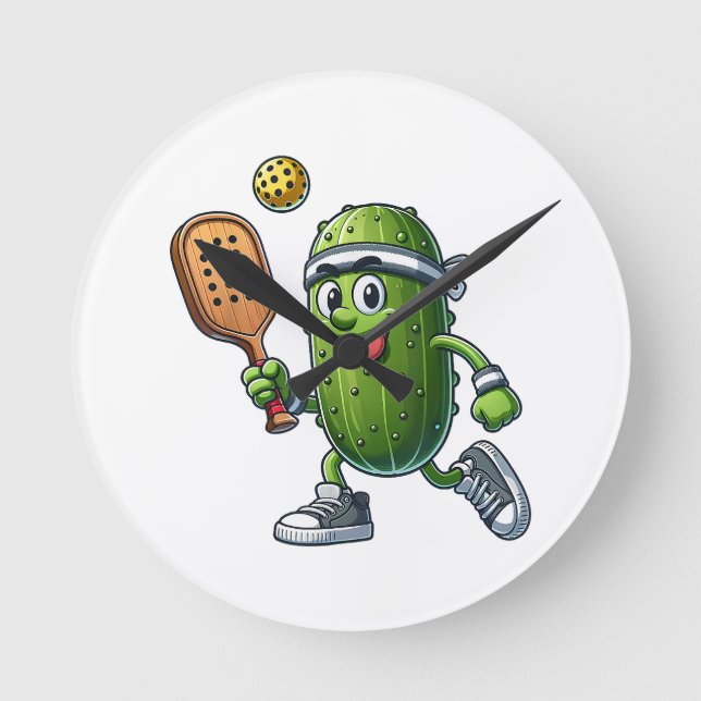 Funny Pickleball Player Paddleball Lover  Round Clock (Front)