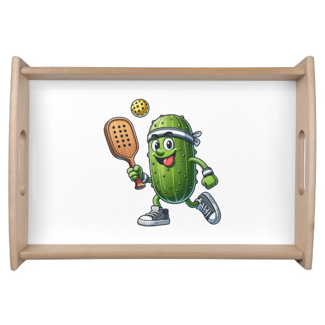 Funny Pickleball Player Paddleball Lover  Serving Tray (Front)