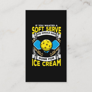 Funny Pickleball Player Serve Sarcastic Sport Business Card