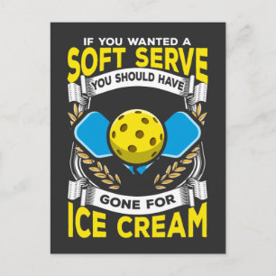 Funny Pickleball Player Serve Sarcastic Sport Postcard