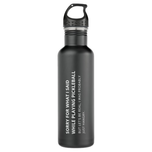 FUNNY PICKLEBALL PLAYER STAINLESS STEEL WATER BOTTLE