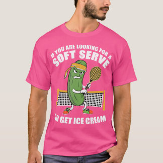 Funny Pickleball Playing Pickle Tennis Soft Serve T-Shirt
