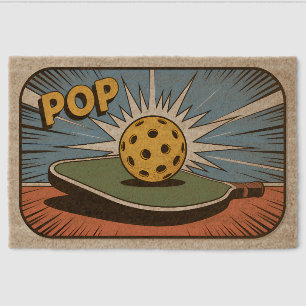 Funny Pickleball Pop Comic Explosion Court Welcome Fiber Doormat