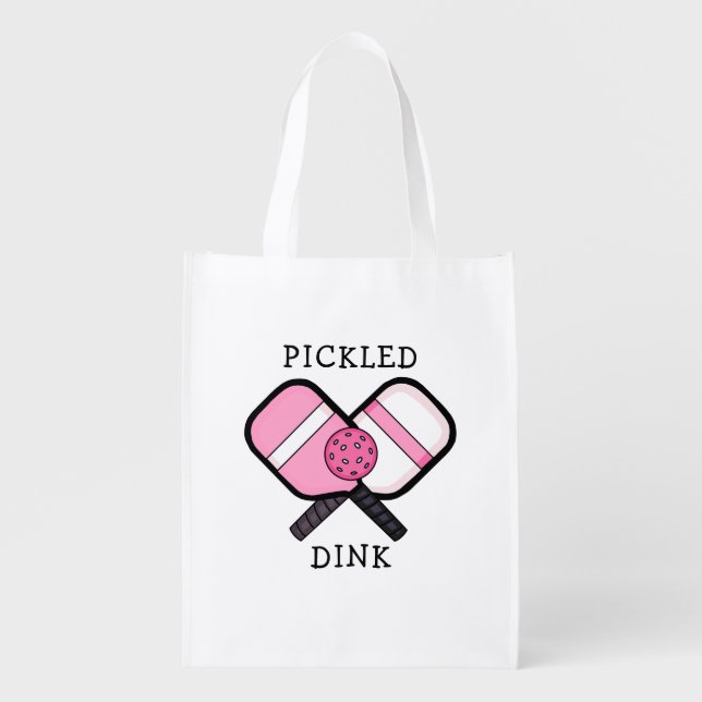 Funny Pickleball Pun Grocery Bag (Front)