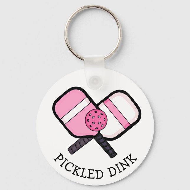 Funny Pickleball Pun   Keychain (Front)