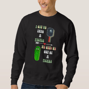 Funny Pickleball Pun Pickle Joke Couple Premium Sweatshirt