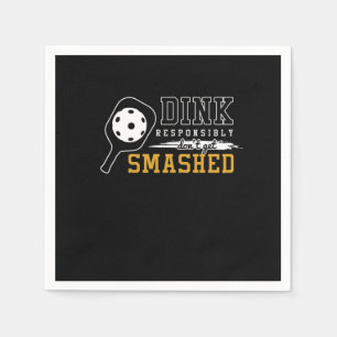 Funny Pickleball Puns Dink Responsibly Sports Play Napkins