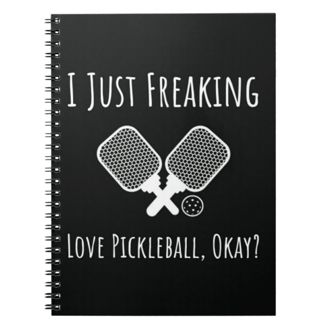 Funny Pickleball Quote Notebook Humor Gifts Player (Front)