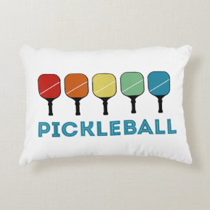 Funny Pickleball Retro Vintage Accent Pillow