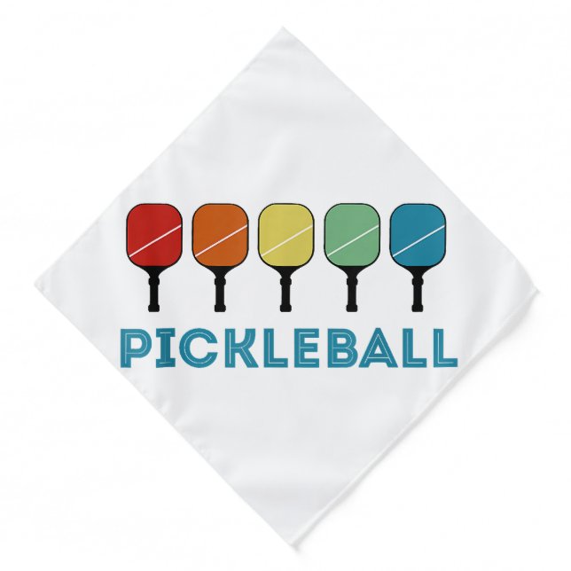 Funny Pickleball Retro Vintage  Bandana (Front)