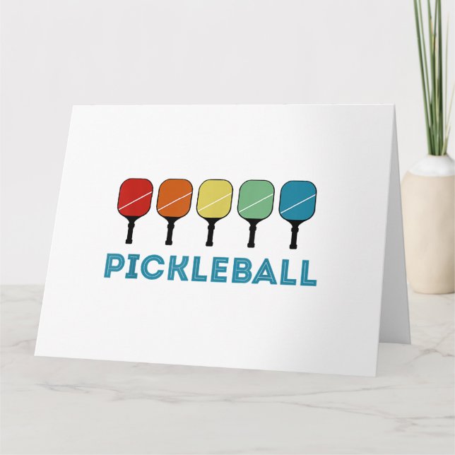 Funny Pickleball Retro Vintage  Card (Front)