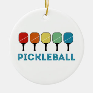 Funny Pickleball Retro Vintage Ceramic Ornament