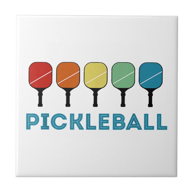 Funny Pickleball Retro Vintage  Ceramic Tile (Front)