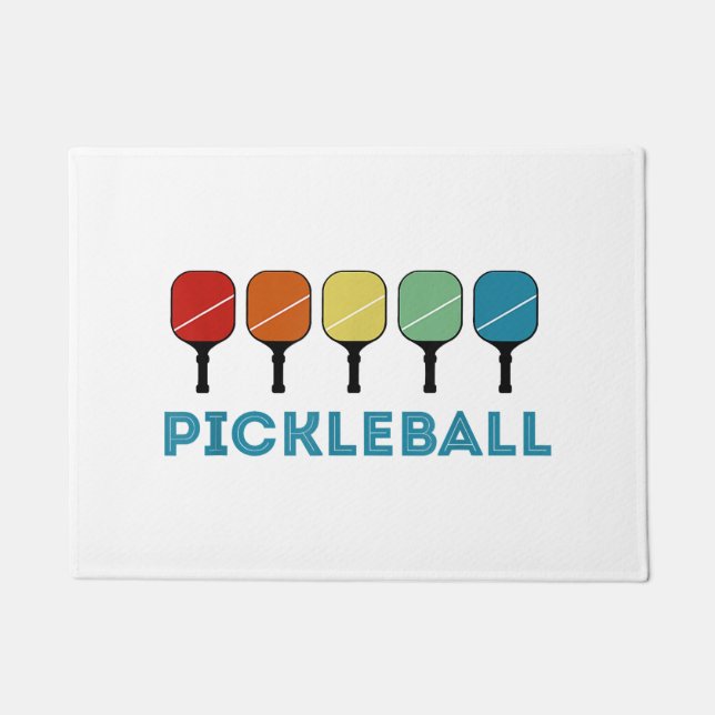 Funny Pickleball Retro Vintage  Doormat (Front)