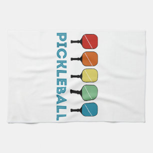 Funny Pickleball Retro Vintage Kitchen Towel