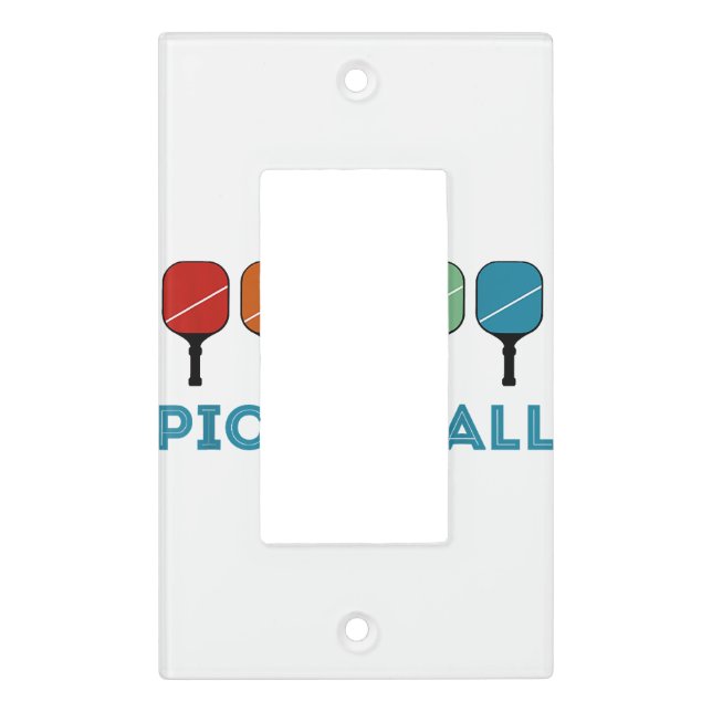 Funny Pickleball Retro Vintage  Light Switch Cover (Front)