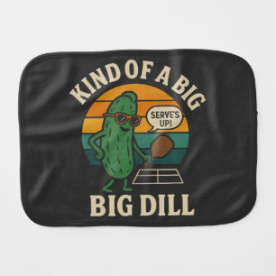 Funny Pickleball Social Club Big Dill Baby Burp Cloth