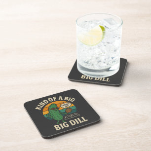 Funny Pickleball Social Club Big Dill Beverage Coaster