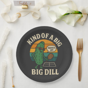Funny Pickleball Social Club Big Dill Paper Plates