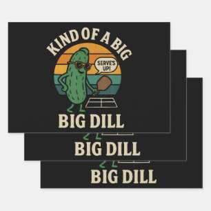 Funny Pickleball Social Club Big Dill Wrapping Paper Sheets