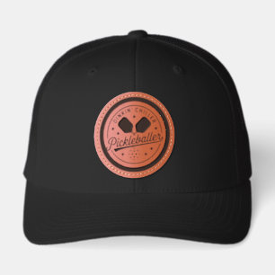 Funny Pickleball Sports DINKIN' CHILLER Leather Patch Hat