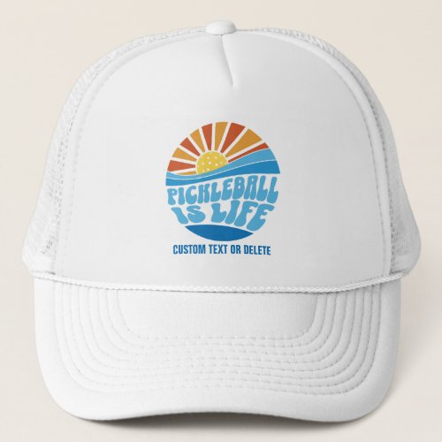 Funny Pickleball Sun Cool Retro Personalized Trucker Hat