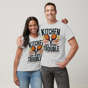 Funny Pickleball T-Shirt Grey- "Kitchen Staff"
