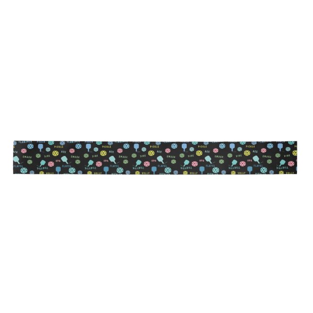 Funny Pickleball Talk Satin Ribbon (Front)