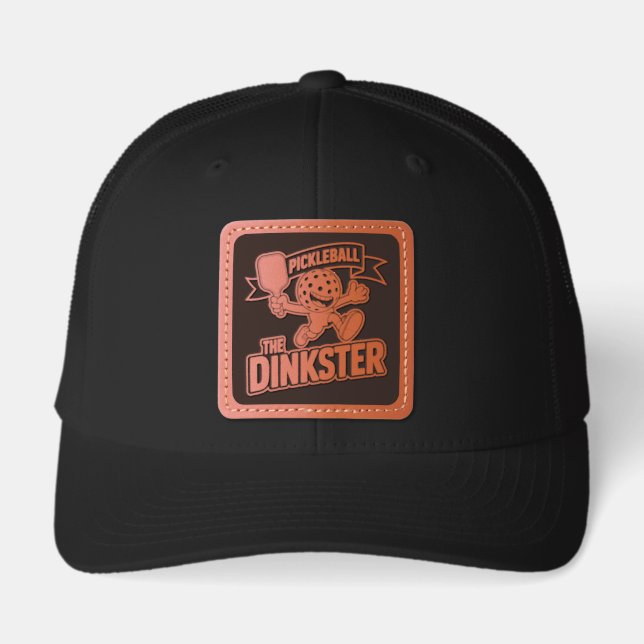 Funny Pickleball THE DINKSTER Leather Patch Hat (Front)