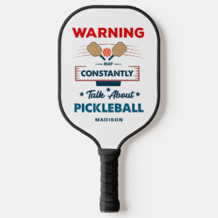 Funny Pickleball Typography Personalized Name Paddle