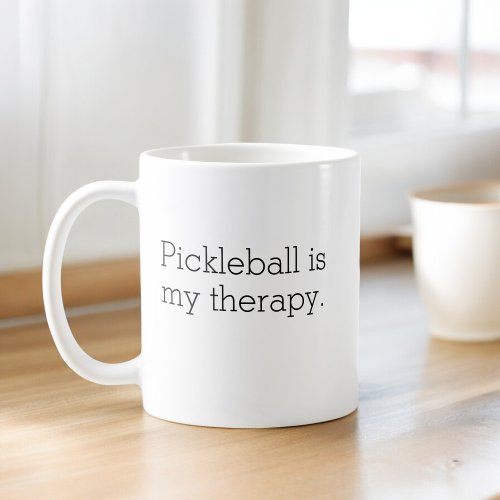 Funny Pickleball Typography Simple Minimalist Coffee Mug