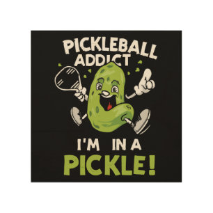 Funny-Pickleball Wood Wall Art