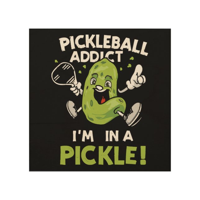 Funny-Pickleball Wood Wall Art (Front)