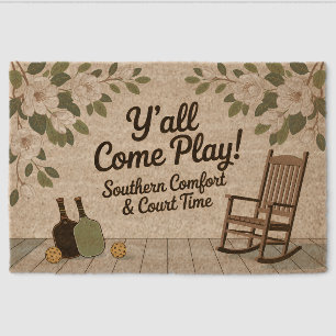 Funny Pickleball Y’All Come Play Welcome Mat