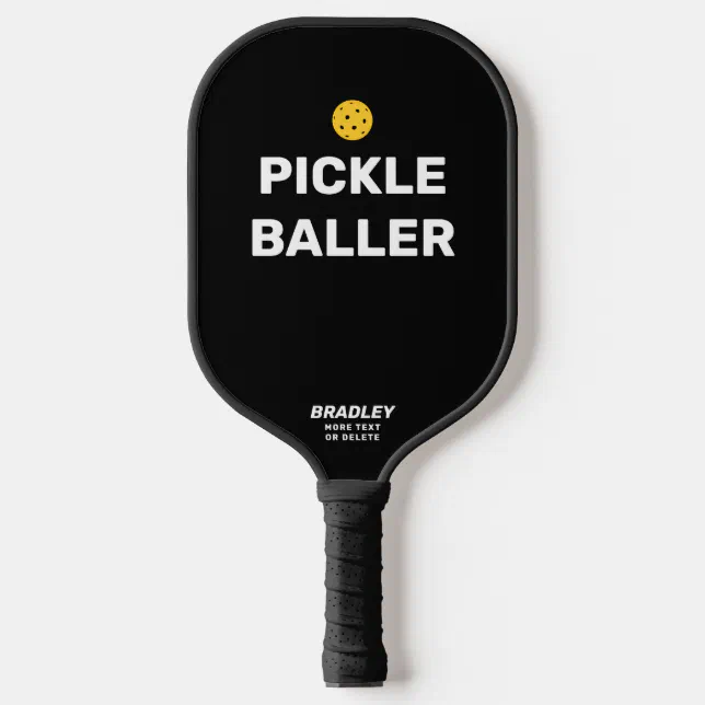 Funny Pickleballer Custom Text Name Pickleball Paddle Zazzle
