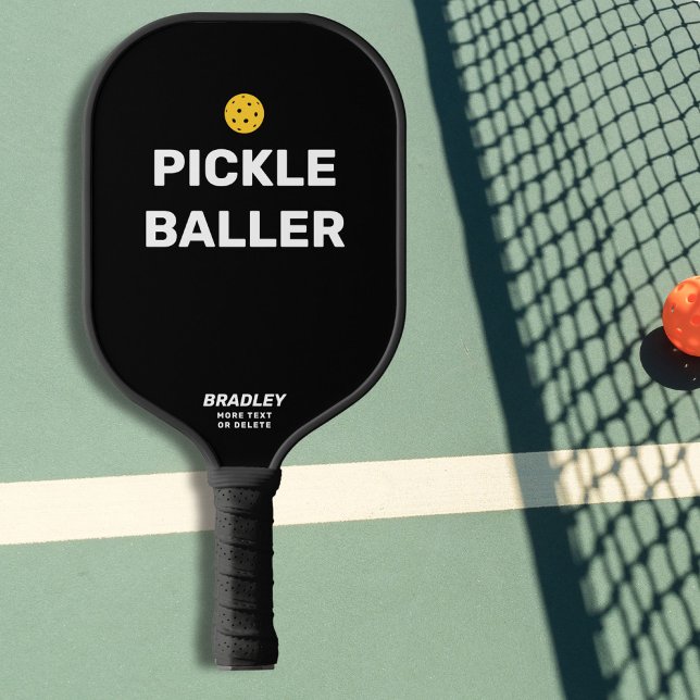 Funny Pickleballer Custom Text Name Pickleball Paddle (Creator Uploaded)