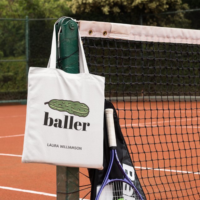 Funny Pickleballer Dill Pickle Personalized  Tote Bag (Creator Uploaded)