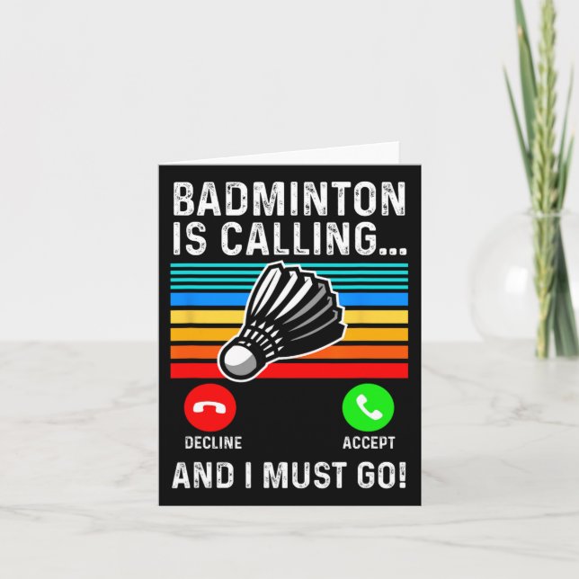 Funny Picklell Dminton Shuttle  Card (Front)