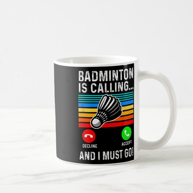 Funny Picklell Dminton Shuttle  Coffee Mug (Right)