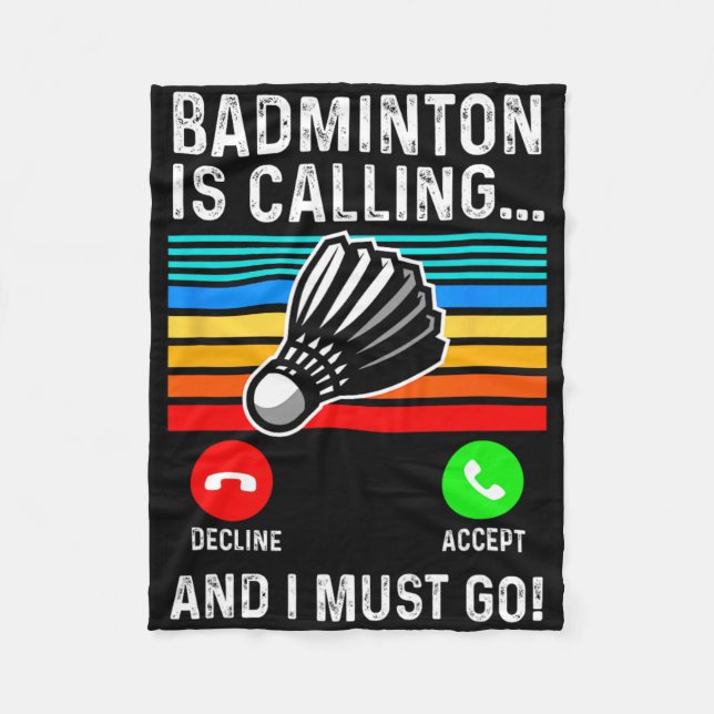 Funny Picklell Dminton Shuttle  Fleece Blanket (Front)