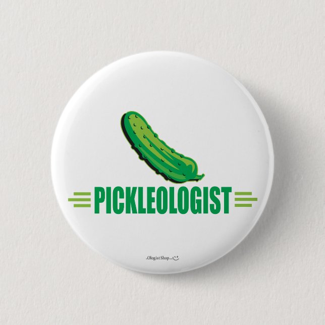 Funny Pickleologist Button (Front)