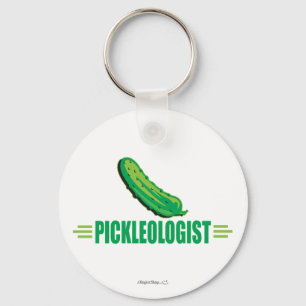 Funny Pickleologist Keychain