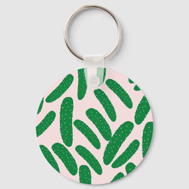 Funny Pickles Button Keychain (Front)