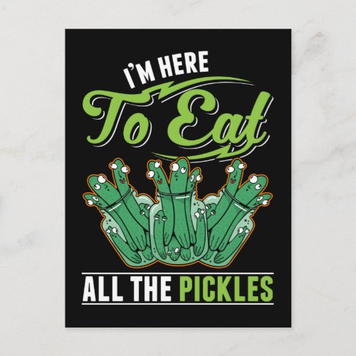 Funny Pickles Dill Pickle Eater Postcard