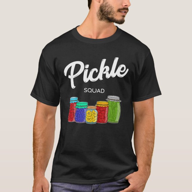 Funny Pickling Pickle Squad T-Shirt (Front)