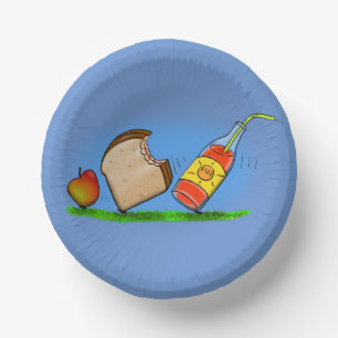 Funny picnic ants cartoon picture paper plates bowls