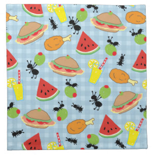 Funny Picnic Food  Pattern Cloth Napkin