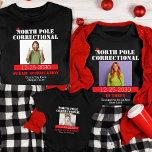 Funny Picture Matching Family Christmas Pajama T-Shirt<br><div class="desc">Bring holiday cheer to the next level with our Personalized Funny Picture Matching Family Christmas Pajama Men's T-Shirt. Designed for those who love to mix humor with tradition, this full-colored shirt is perfect for creating unforgettable holiday memories. Featuring a playful "North Pole Correctional" theme, it’s a fun and lighthearted way...</div>
